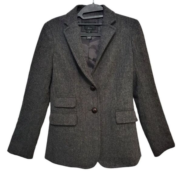 J.CREW  Wool  Jacket
Blazer Gray Black Size 2 - Picture 3 of 5